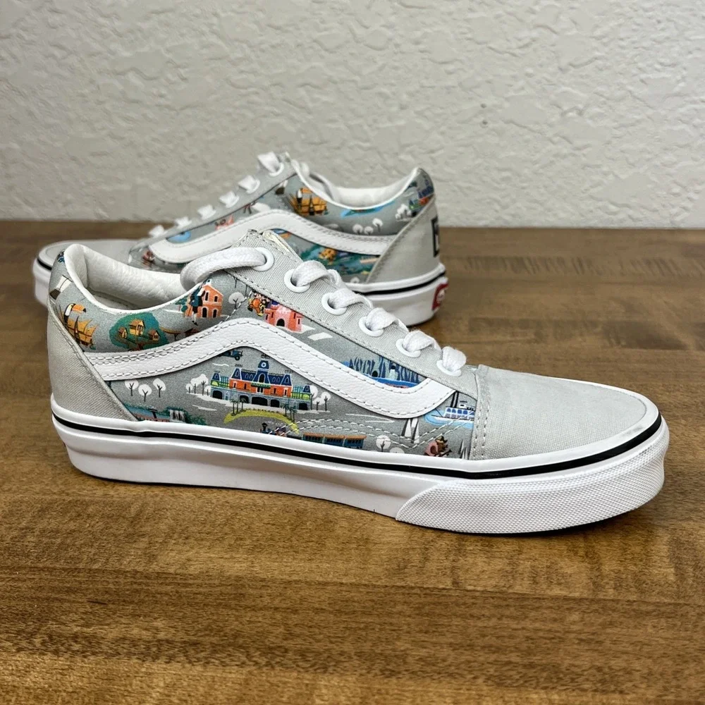 Vans Old Skool x Walt Disney World 50th Anniversary Park Map Sz Women 6.5 Men 5